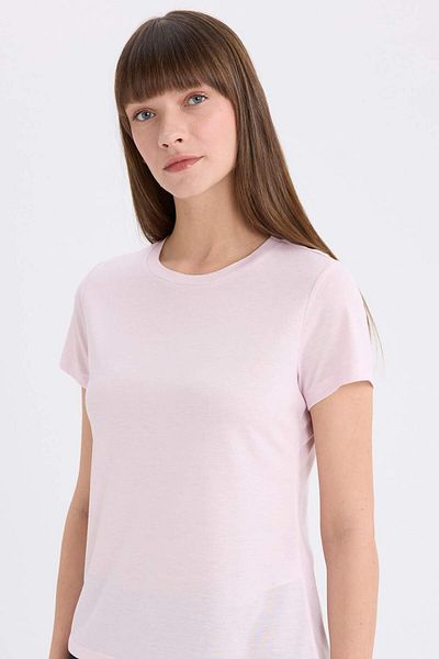 DeFacto Tricou de bază cu mânecă scurtă, cu decolteu rotund, cu croiala normală W7299AZ25SP