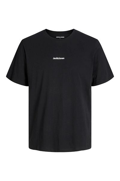 Jack & Jones J&J Jjmine Men's Logo Back Printed T-Shirt Black A0000