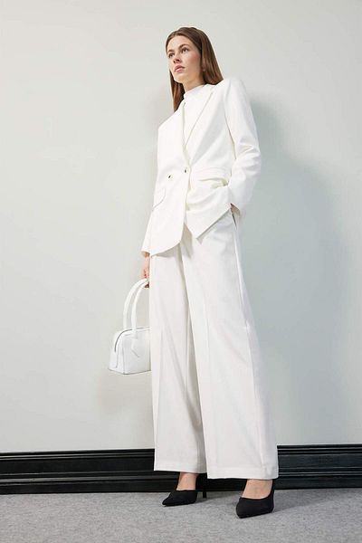 DeFacto Baggy Fit High Waist Standard Length Pants with Zipper Pockets E7238Ax25Sp