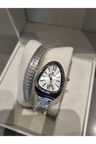 Daniel Klein Dk New Year Snake Model Steel Bracelet Women Wristwatch+ Gift Bracelet