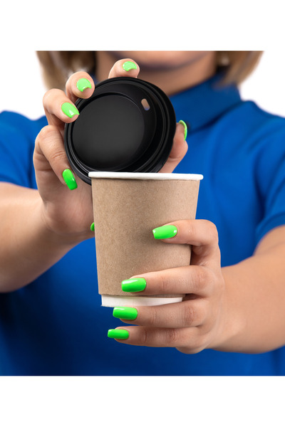 Sepet Doldur 12 OZ Emzik Kapak Siyah veya Beyaz - 1000 Adet