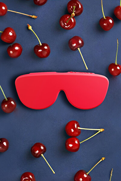 CARRY Me Case Kırmızı Katlanabilir Silikon Gözlük Kılıfı