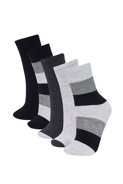 DeFacto 5-teilige lange Baumwollsocken für Jungen E5525A8NS