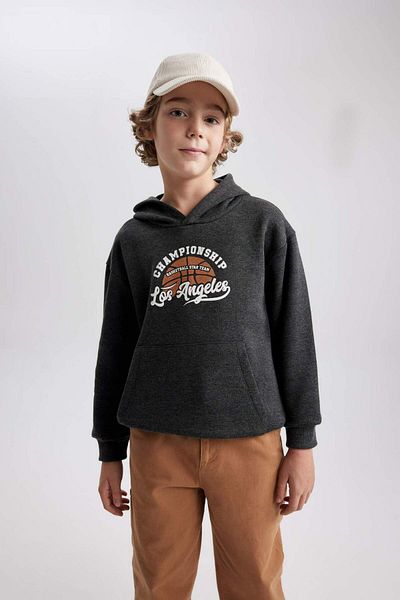DeFacto Boy's Regular Fit Hooded Sweatshirt