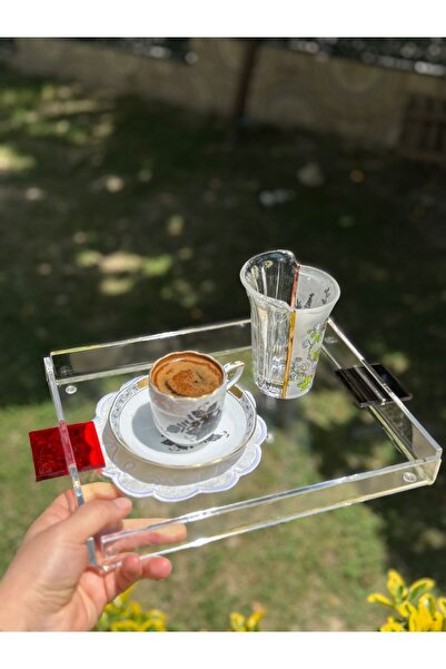 HİD DESIGN Neon Pleksi Kahve Sunum Tepsi