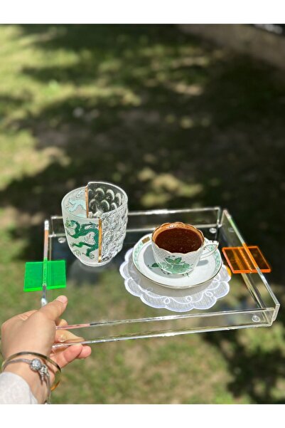 HİD DESIGN Neon Pleksi Kahve Sunum Tepsi