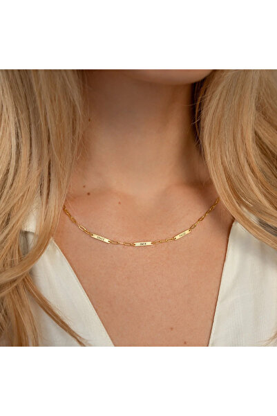sirius jewelry 925 Gümüş | 3 Plakalı İstediğini Yazdır Kolye