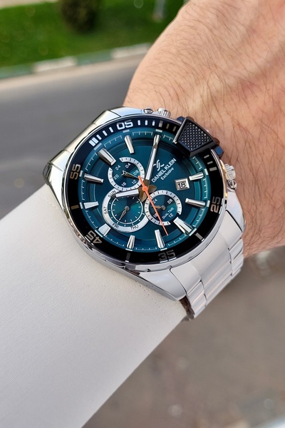 Daniel Klein Dial Oil Blue Cord Gray Color 47 mm Function Men's Wrist Watch