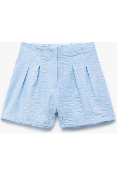 Koton Mini pantaloni scurți texturați cu detaliu de pile și talie elastică