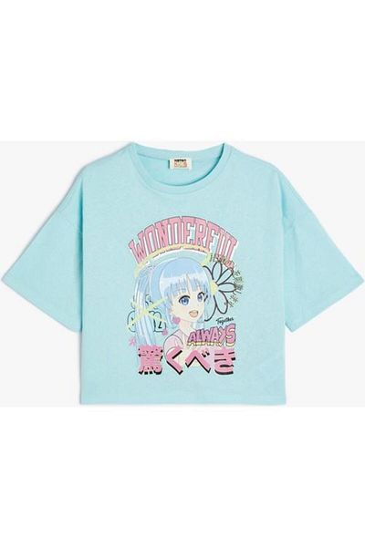 Koton Tricou anime cu mânecă scurtă din bumbac imprimat