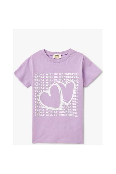Koton Slogan Printed Crew Neck Cotton T-Shirt
