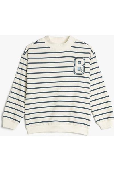 Koton Sweat Raised Stand Collar Long Sleeve