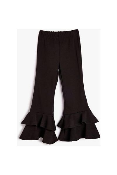 Koton Spanish Leg Trousers Layered Ruffle Detailed Elastic Waist