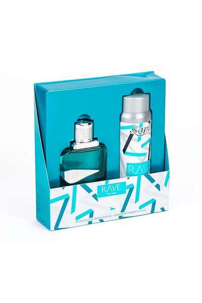 sapil Rave EDT 100ml + Deodorant Spray 150ml For Men | Long-Lasting Fragrance