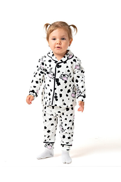 ENİA BABY 100% Cotton Double Breasted Collar Front Buttoned Seasonal Baby Pajama Set