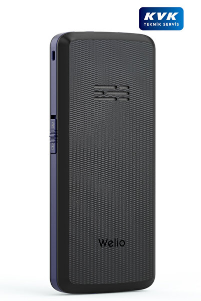 Welio Wkey T100 Mavi Tuşlu Cep Telefonu Kamerasız Asker Telefonu Yaşlı Cep Telefonu (KVK GARANTİLİ)