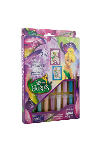 Fairies مجموعة طلاء الرمل ديزني تينكربيل وبيروينكل 2 في 1 - تعليمية وممتعة، Red Castle DS-11
