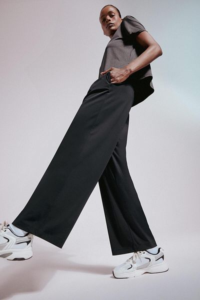 DeFacto Fit Straight Fit Wide Leg Standard Size Slim Sportsman Pants E2542Ax25Sm