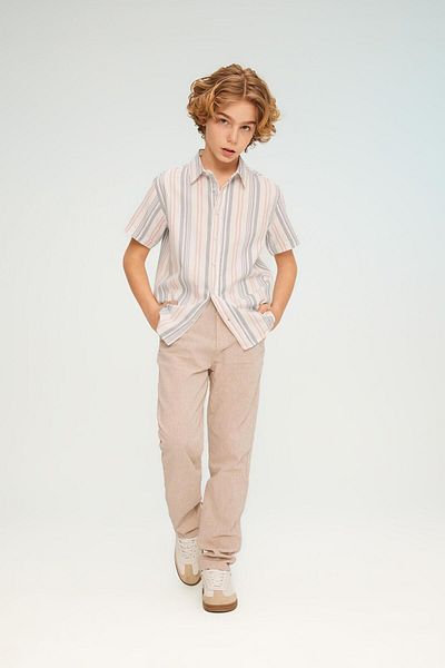 DeFacto Boy's Standard Leg Linen Blended Trousers Z1706a624sm