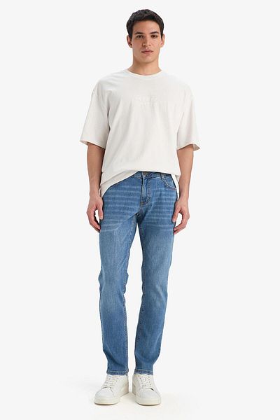 DeFacto Carlo Skinny Fit Extra Slim Fit Talie normală Pantaloni de jeans cu picior extra subțire E2743AX25SP