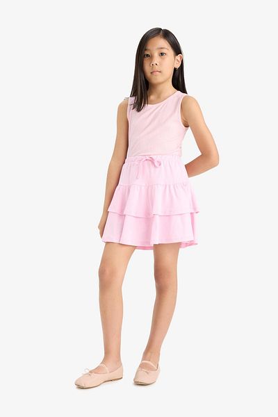 DeFacto Girl's Elastic Waist Cotton Skirt F6423A825Hs
