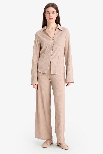 DeFacto Wide Leg Stretchy Waisted Wide Leg Wrap Pants F0057Ax25Sp