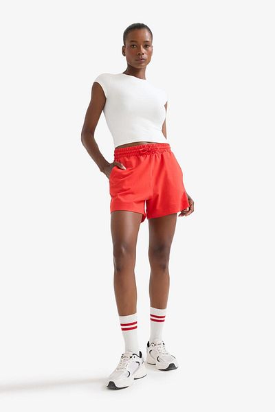 DeFacto DeFactoFit Standard Fit Sportsman Pantaloni scurti de bază roșii uni Z6696AZ25SM