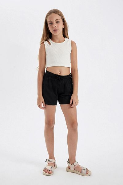 DeFacto Gerippte Camisole-Shorts für Mädchen D2009a8ın103mc