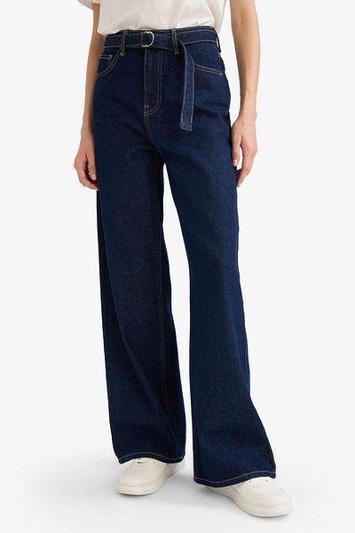 DeFacto Wide Leg Normal Waist Straight Leg Long Jean Pants E9113Ax25Au