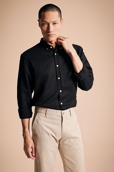 DeFacto Cămașă din bumbac cu mânecă lungă, slim fit