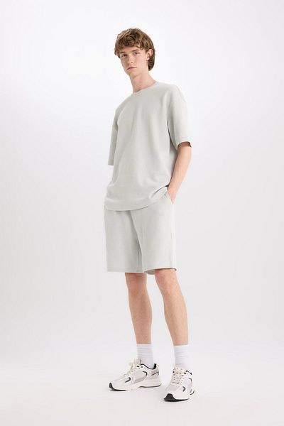 DeFacto 100% Cotton Regular Fit Straight Leg Shorts E0442Ax25Sm