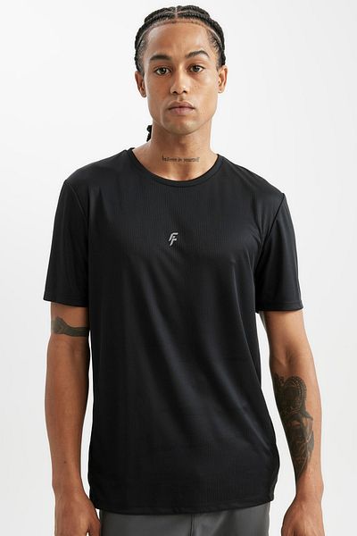 DeFacto Tricou sport subțire cu gât cu imprimeu
