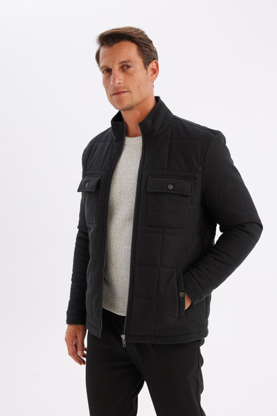 DeFacto Slim Fit Dik Yaka Mont
