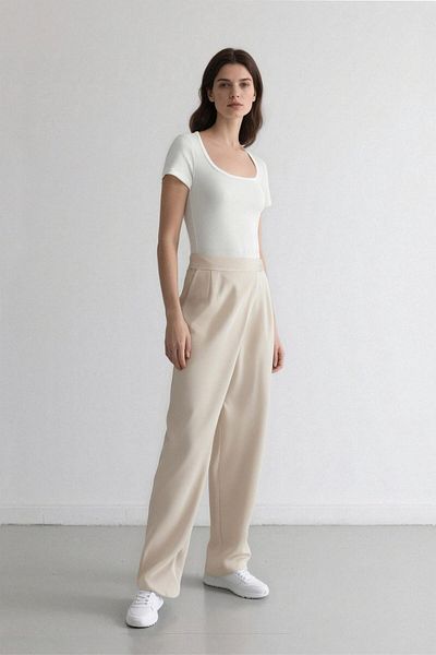 DeFacto Pantaloni harem din amestec de in cu talie elastică C2100ax24sp