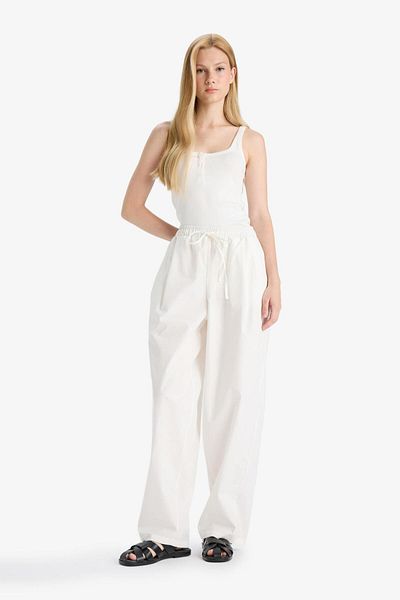 DeFacto Coool Barrel Fit Normal Waist Poplin Trousers F8050Ax25Sm