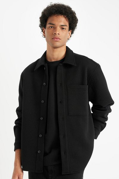 DeFacto Quilted Regular Fit Long Sleeve Shirt Jacket - B5935ax24sp