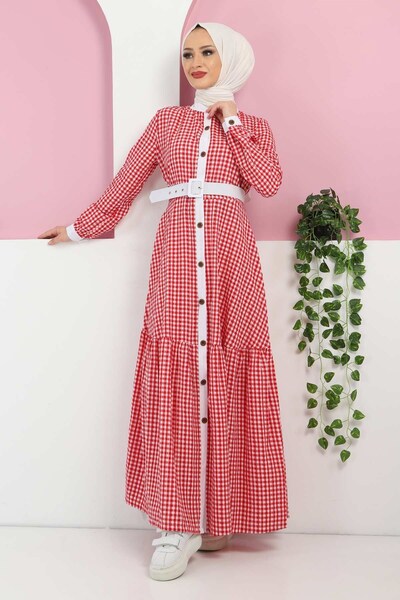 Modamihram Kostkovaný hřeben Ferace Claret Red 10903