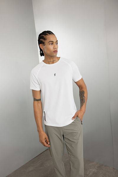 DeFacto Fit Slim Fit тениска с кръгло деколте с принт