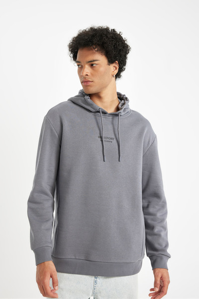 DeFacto Relax Fit Kapüşonlu Sweatshirt