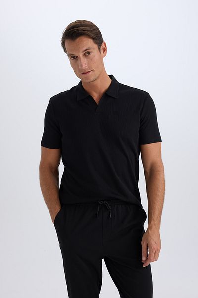 DeFacto Поло з коротким рукавом Modern Fit Basic Duz Tisort W9274az23sp