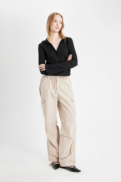 DeFacto Coool Parachute Poplin 100% Cotton Trousers A6266ax23sm