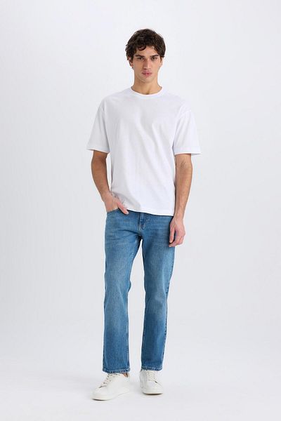 DeFacto Sergio Regular Fit Regular Fit Pantaloni de jeans cu picior tubular cu talie normală E8505AX24WN