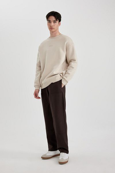 DeFacto Pantaloni de sport oversize cu buzunare - picior plat cu croiala lata C5383ax24sp