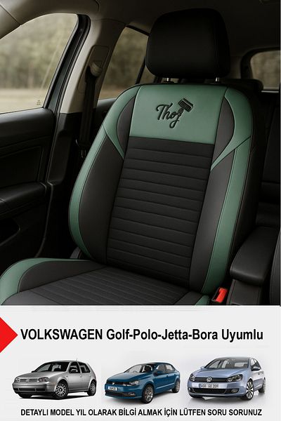 GM-DESIGN Thor Arm Feather Auto Seat Cover (Volkswagen Bora-Golf-Jetta-Polo Compatible)