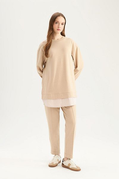 DeFacto Harem Basic Plain Sweatshirt Fabric Trousers D9363Ax25Sp