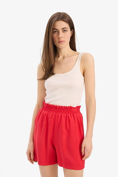 DeFacto Paperbag High Waist Wide Leg Belmando Shorts T0883AZ25SM