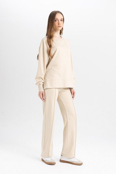 DeFacto D4805Ax24Au Model Wide Leg Sweatshirt and Pants Set