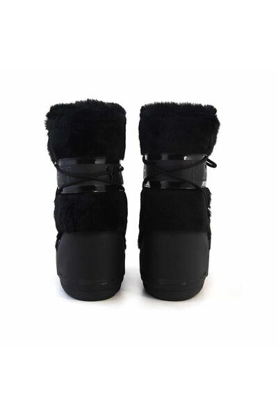 MOON BOOT Icon Faux Fur Kadın Kar Botu-14089000BLK