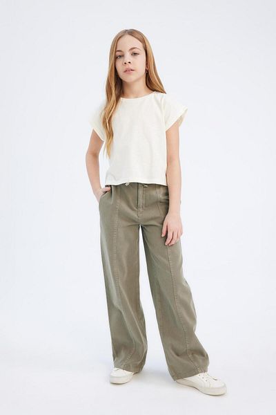 DeFacto Girls Wide Leg Wide Wide Leg Cotton Pants D7609A825Sm