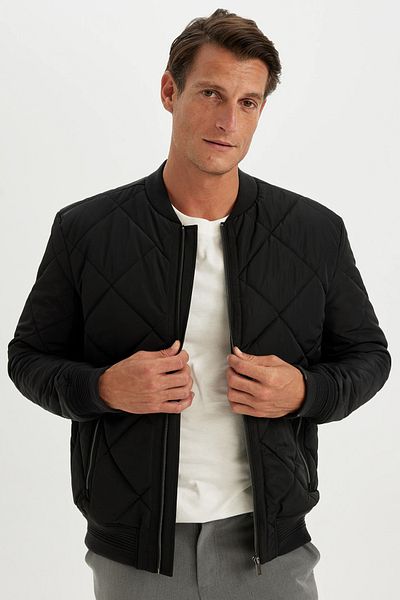 DeFacto Slim Fit College Collar Bomber Lined Coat U4114az23au